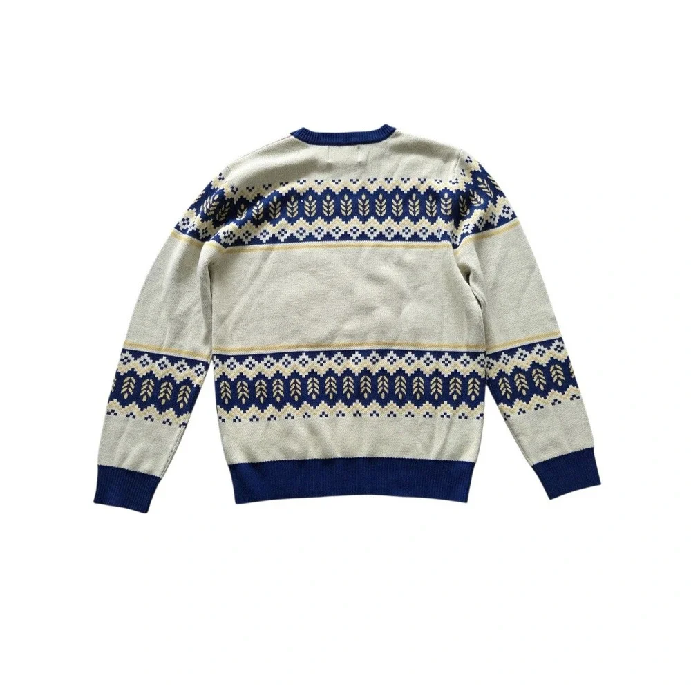 Miller Lite 50 Mens Knit Sweater M Beer Logo Fair Isle Holiday Christmas Retro